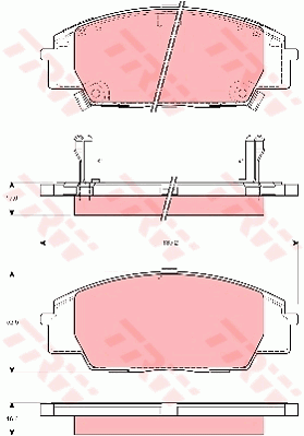 TRW DTEC Brake Pad Set Front GDB3250DT