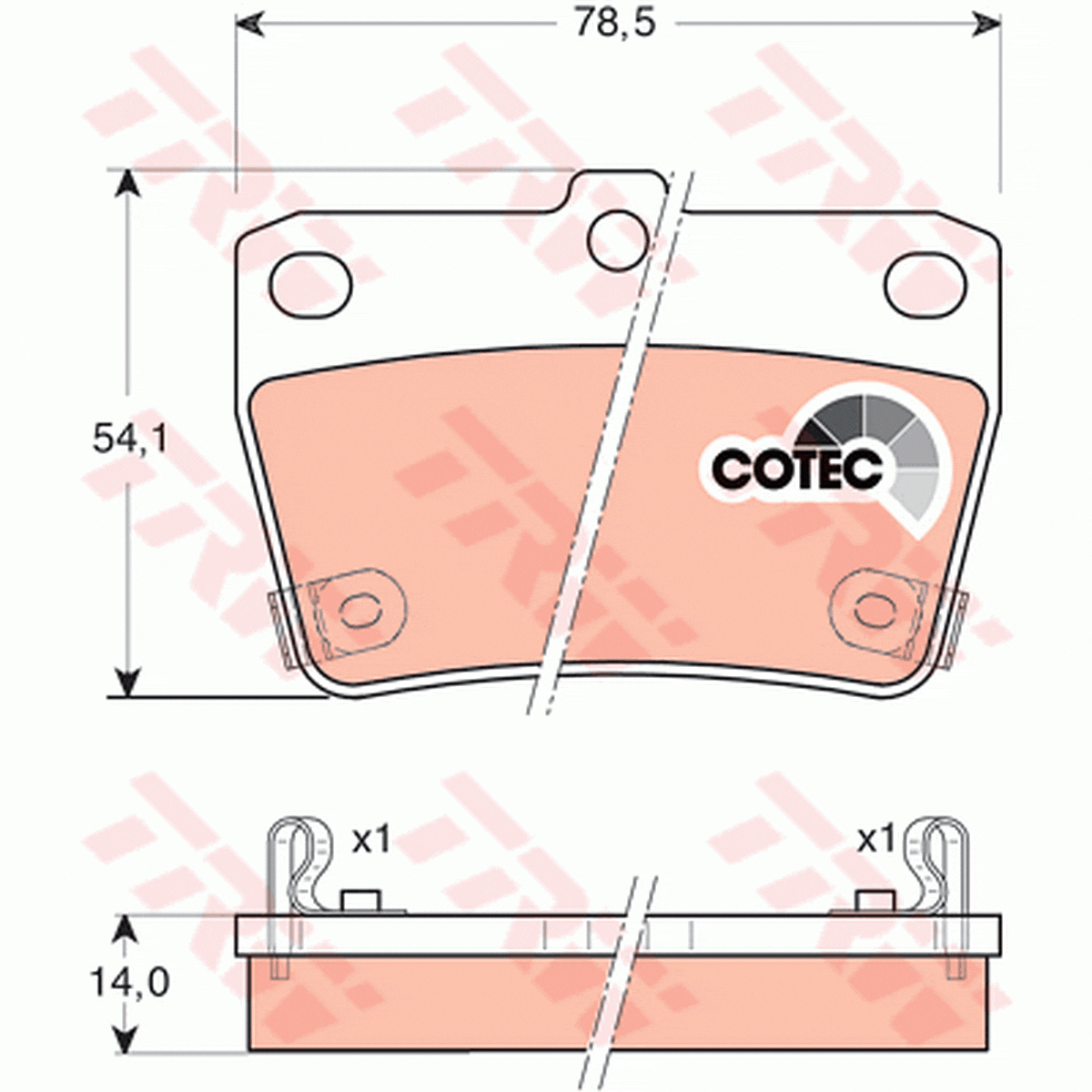 TRW DTEC Brake Pad Set Rear GDB3279DT