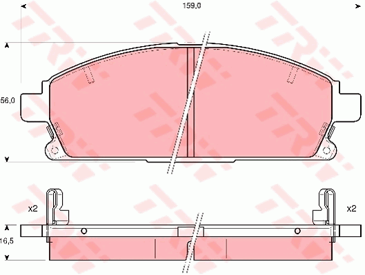 TRW DTEC Brake Pad Set Front GDB3312DT