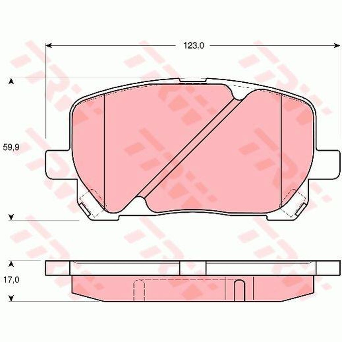 TRW DTEC Brake Pad Set Front GDB3315DT