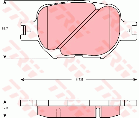 TRW DTEC Brake Pad Set Front GDB3316DT