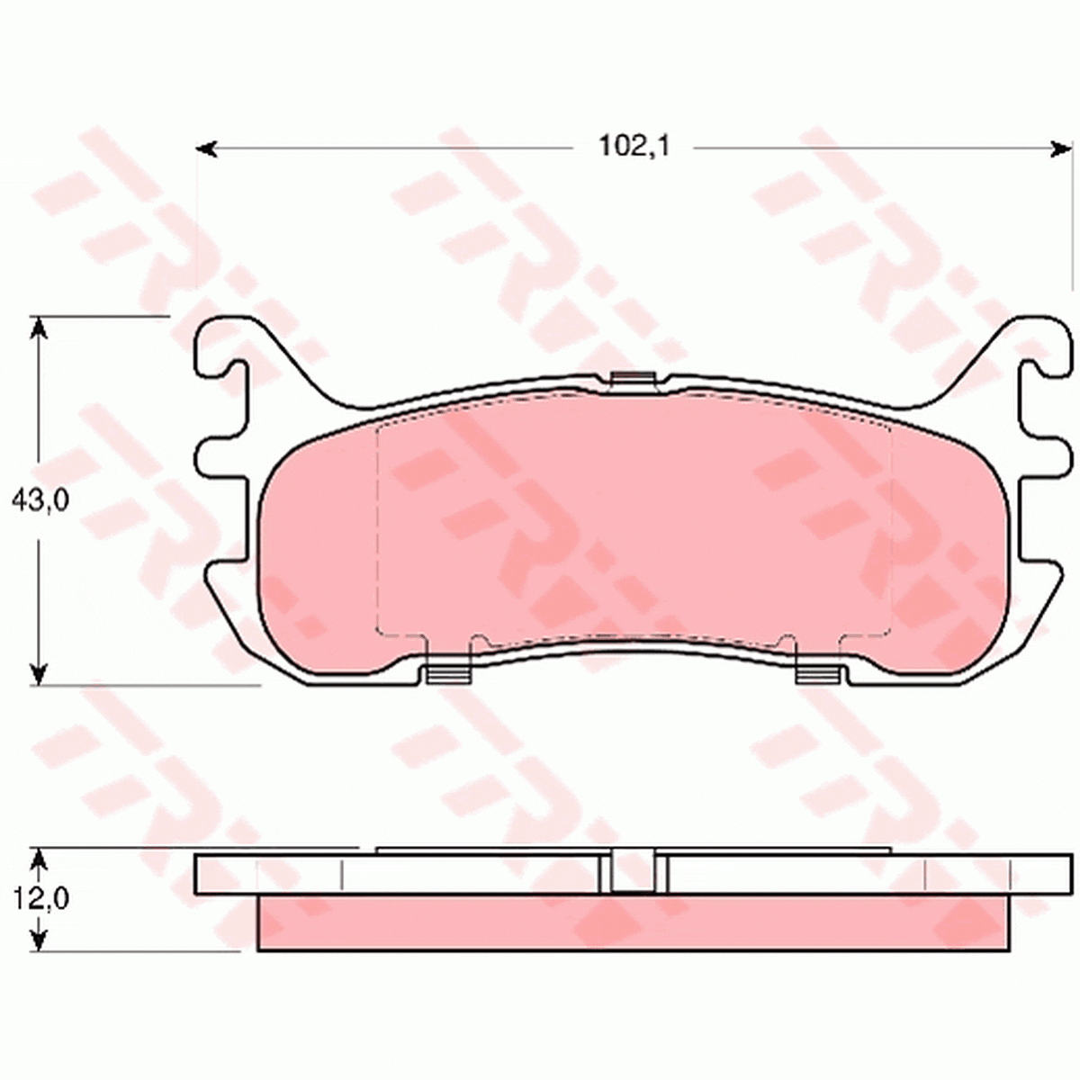 TRW DTEC Brake Pad Set Rear GDB3319DT