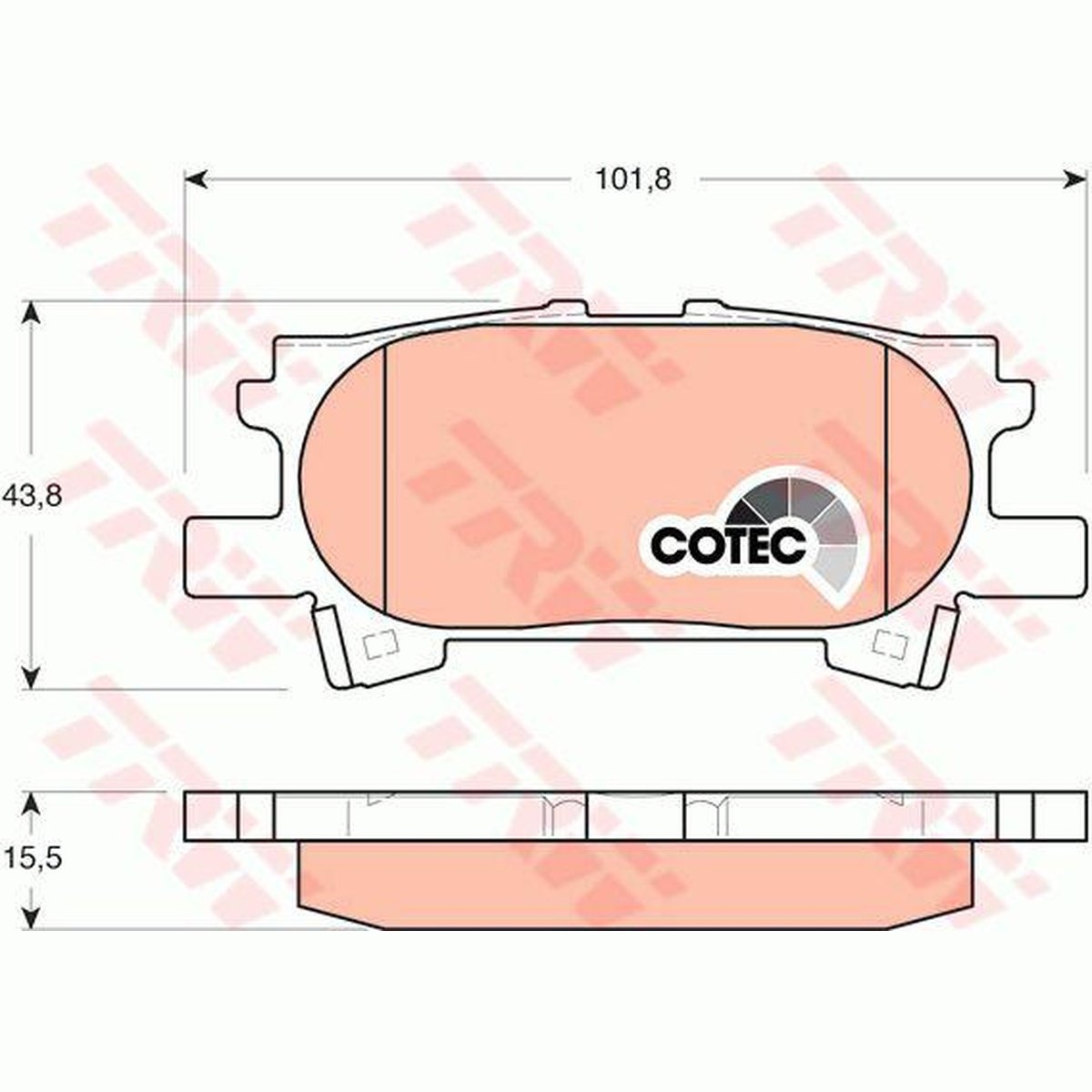 TRW DTEC Brake Pad Set Rear GDB3339DT