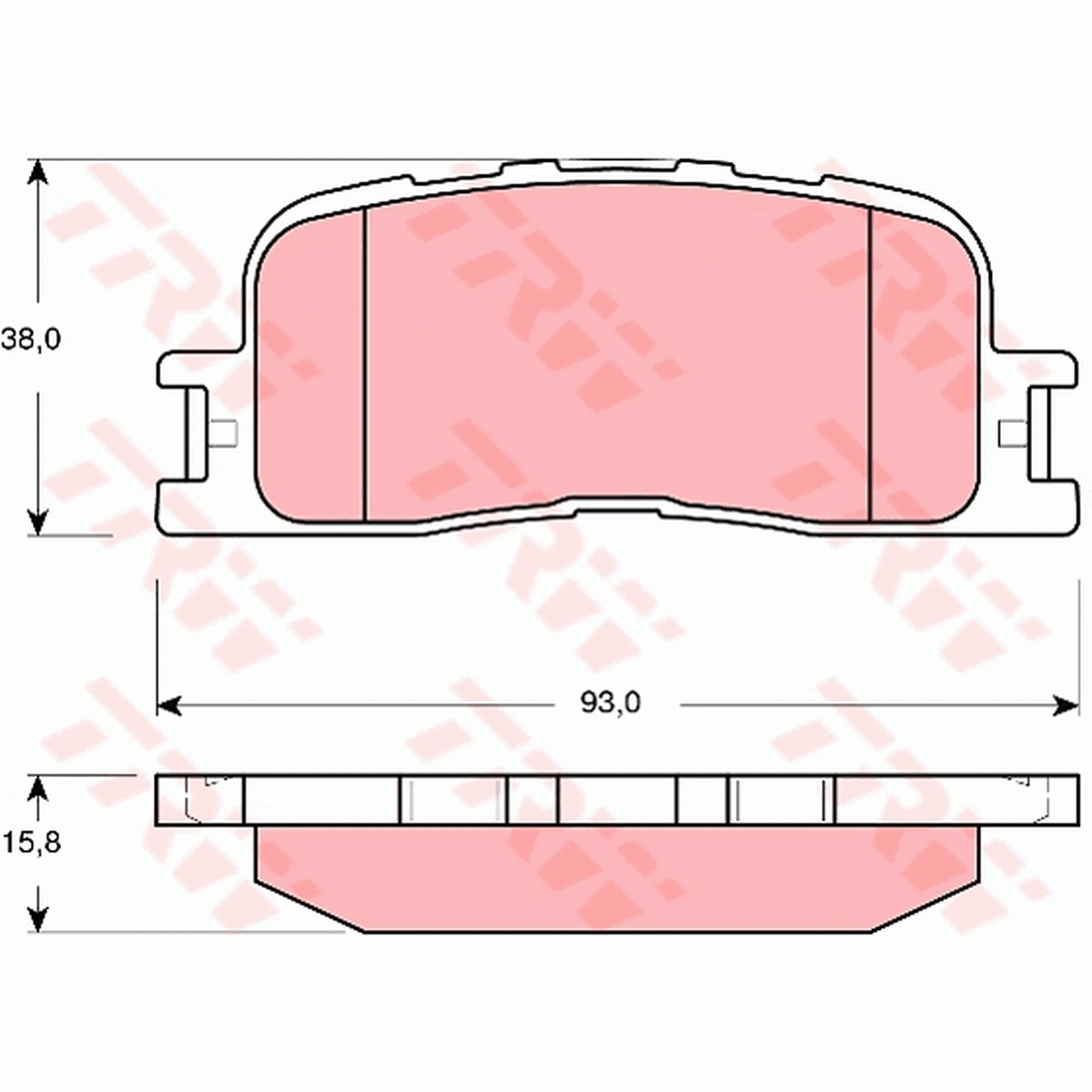 TRW Cotec Brake Pad Set Front GDB3374