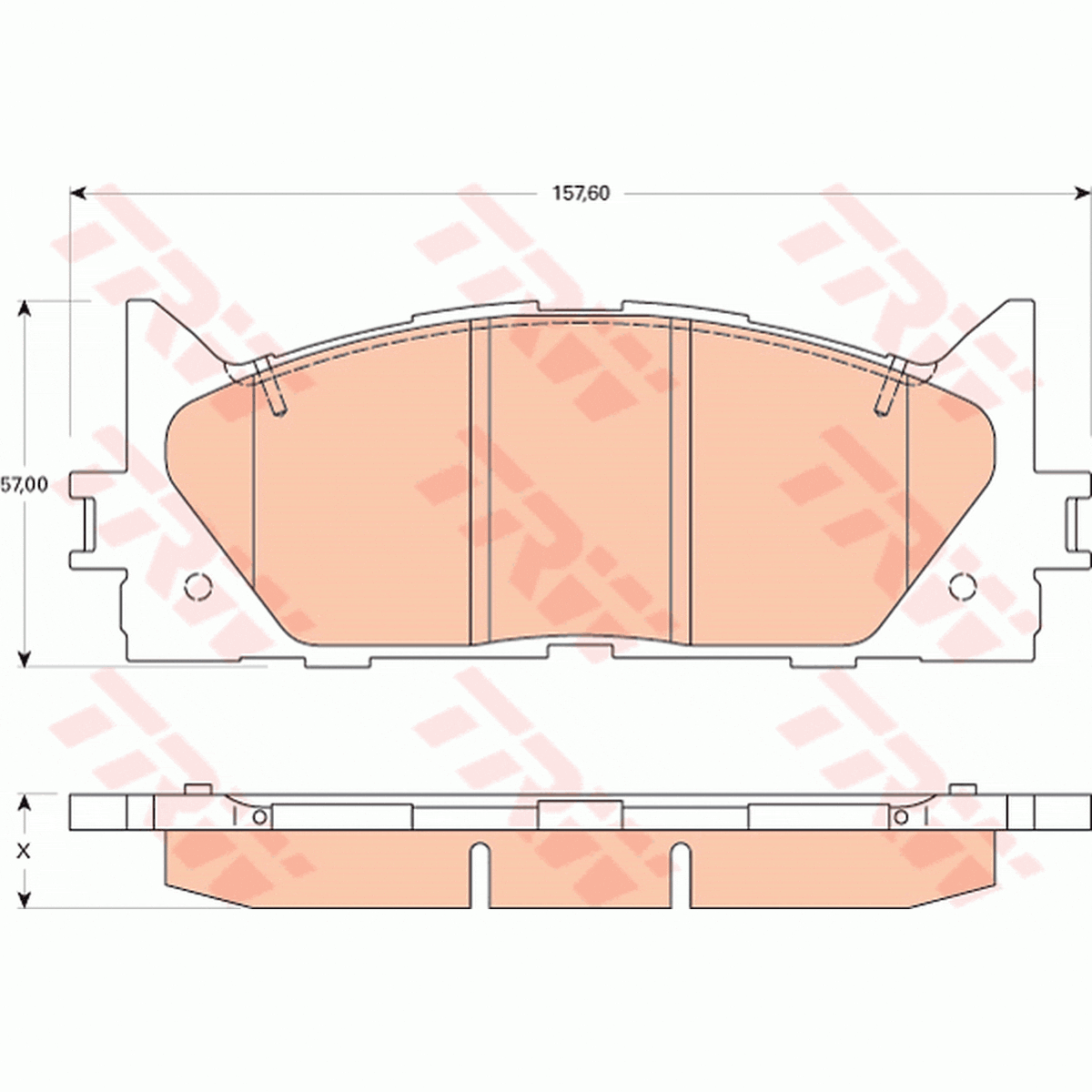 TRW DTEC Brake Pad Set Rear GDB3429DT