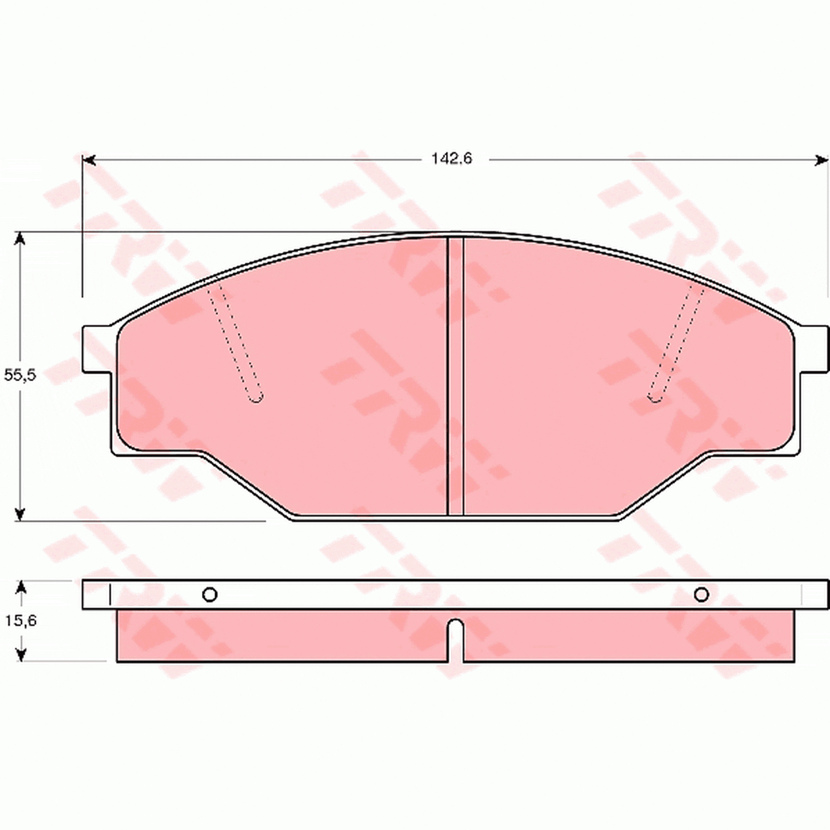 TRW DTEC Brake Pad Set Front GDB351DT