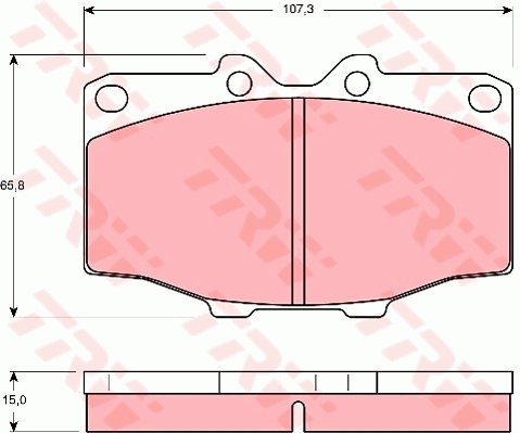 TRW DTEC Brake Pad Set Front GDB352DT