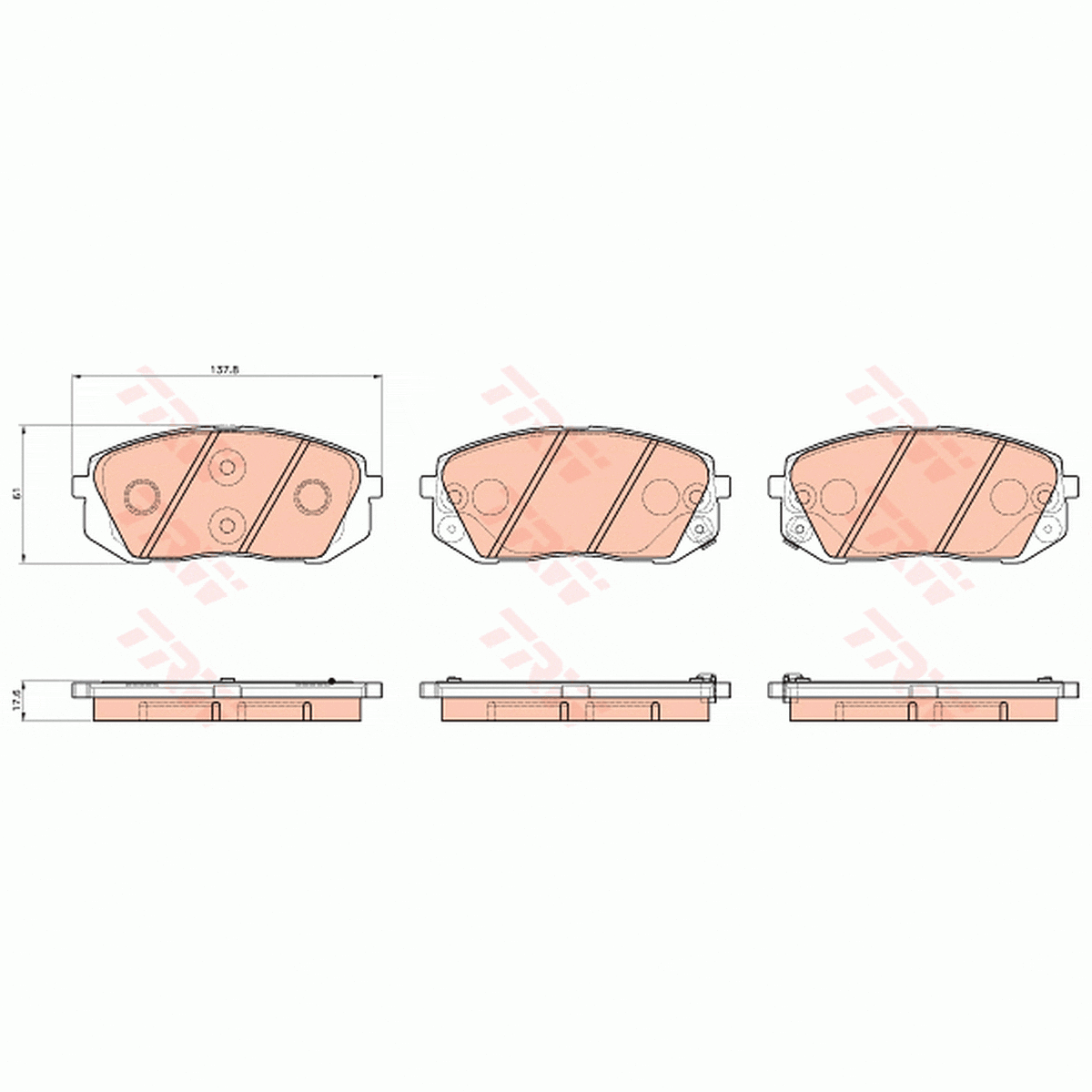 TRW Cotec Brake Pad Set Front GDB3530