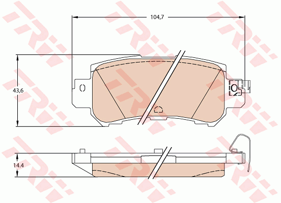 TRW DTEC Brake Pad Set Rear GDB3539DT