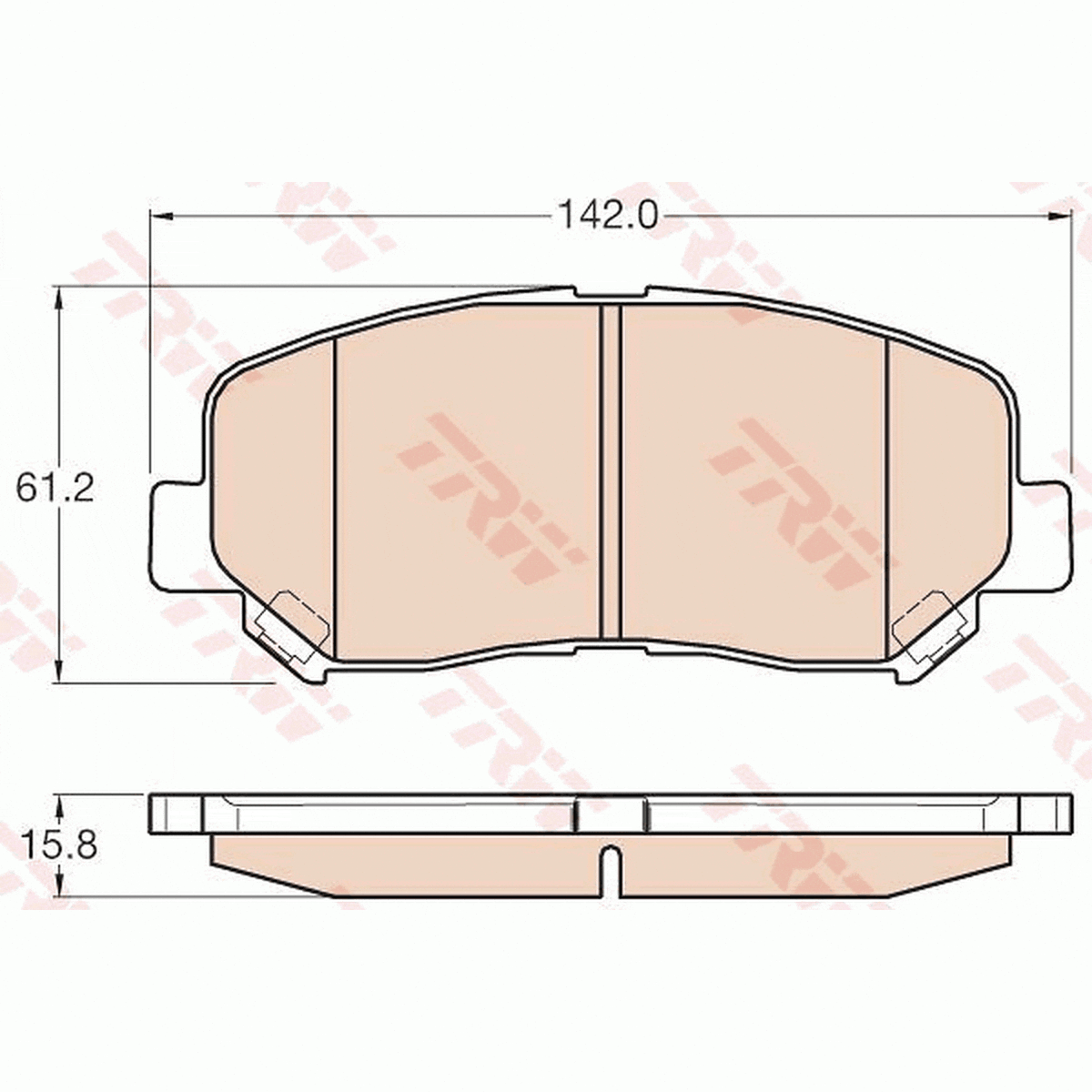 TRW DTEC Brake Pad Set Front GDB3562DT