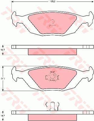 TRW Cotec Brake Pad Set Rear GDB392