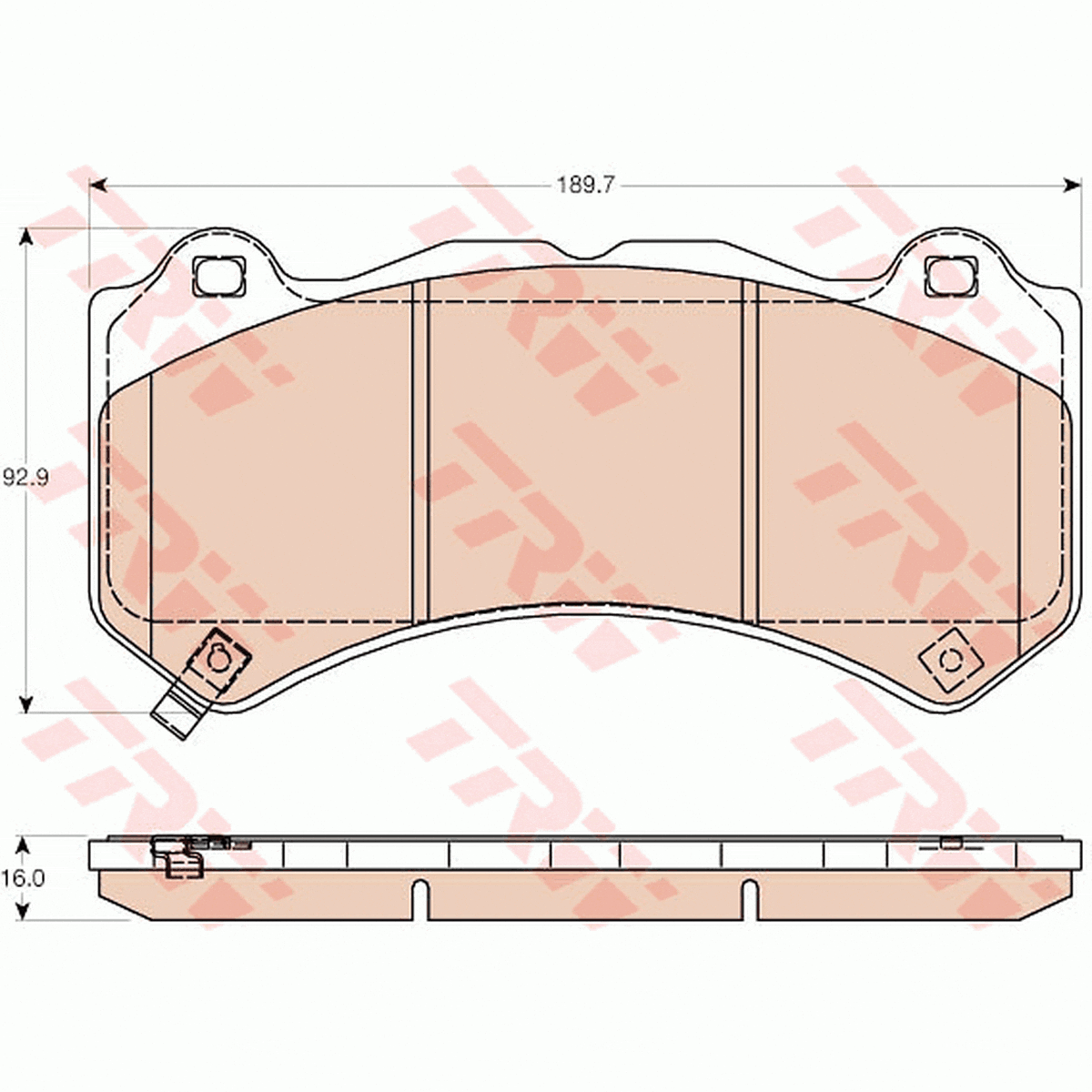 TRW Cotec Brake Pad Set Front GDB4450