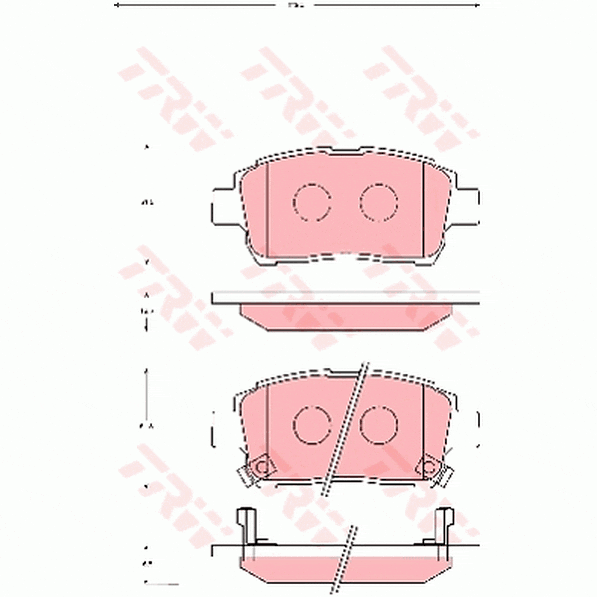 TRW DTEC Brake Pad Set Front GDB7075DT