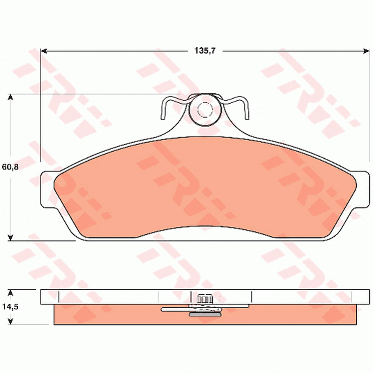 TRW DTEC Brake Pad Set Front GDB7500DT
