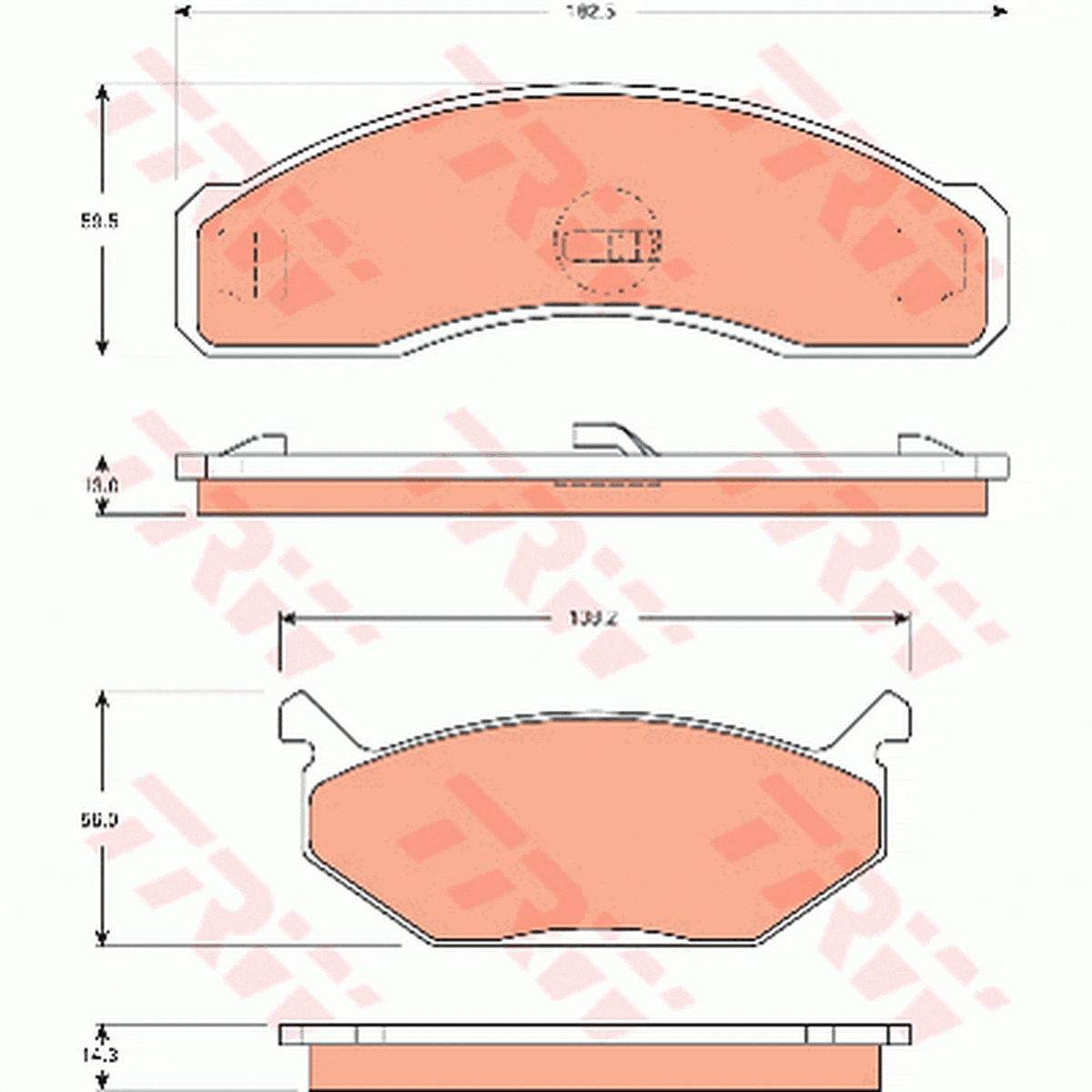TRW DTEC Brake Pad Set Front GDB7501DT