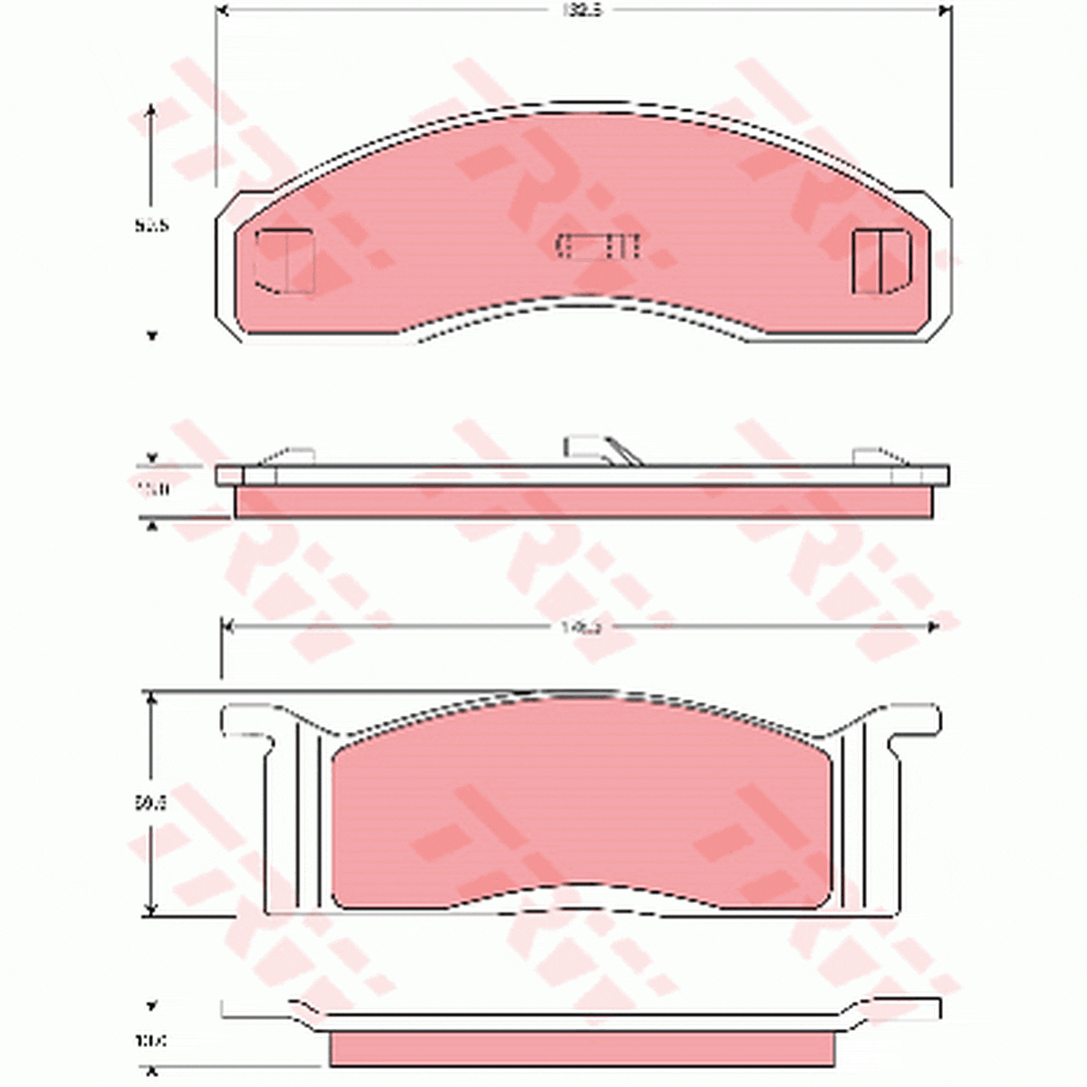 TRW DTEC Brake Pad Set Front GDB7603DT