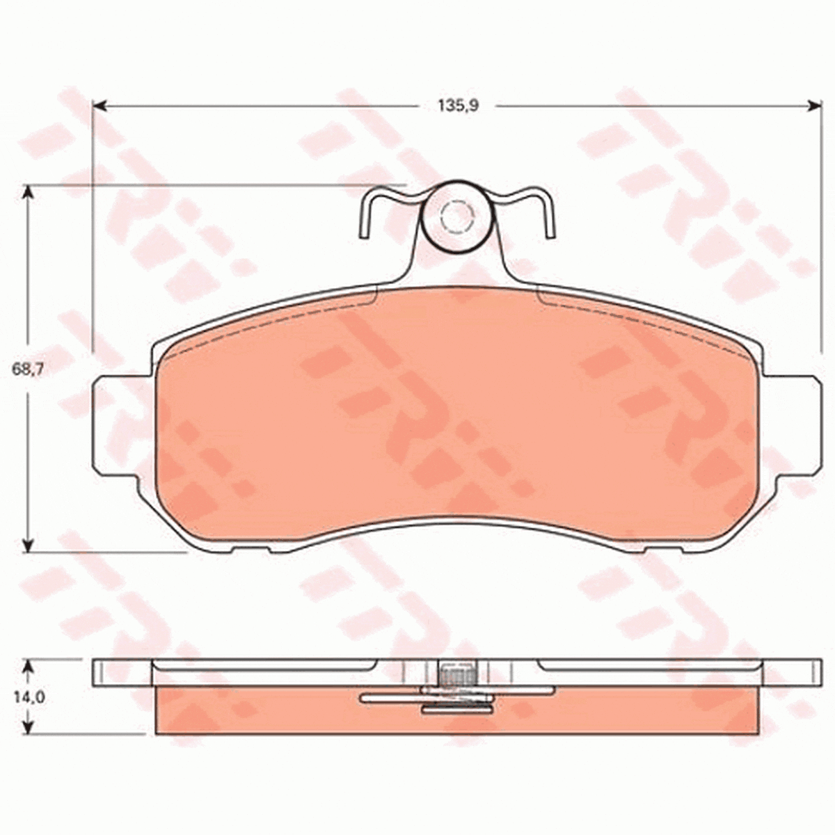 TRW DTEC Brake Pad Set Front GDB7650DT