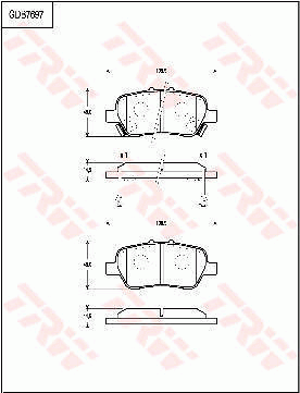 TRW DTEC Brake Pad Set Rear GDB7697DT