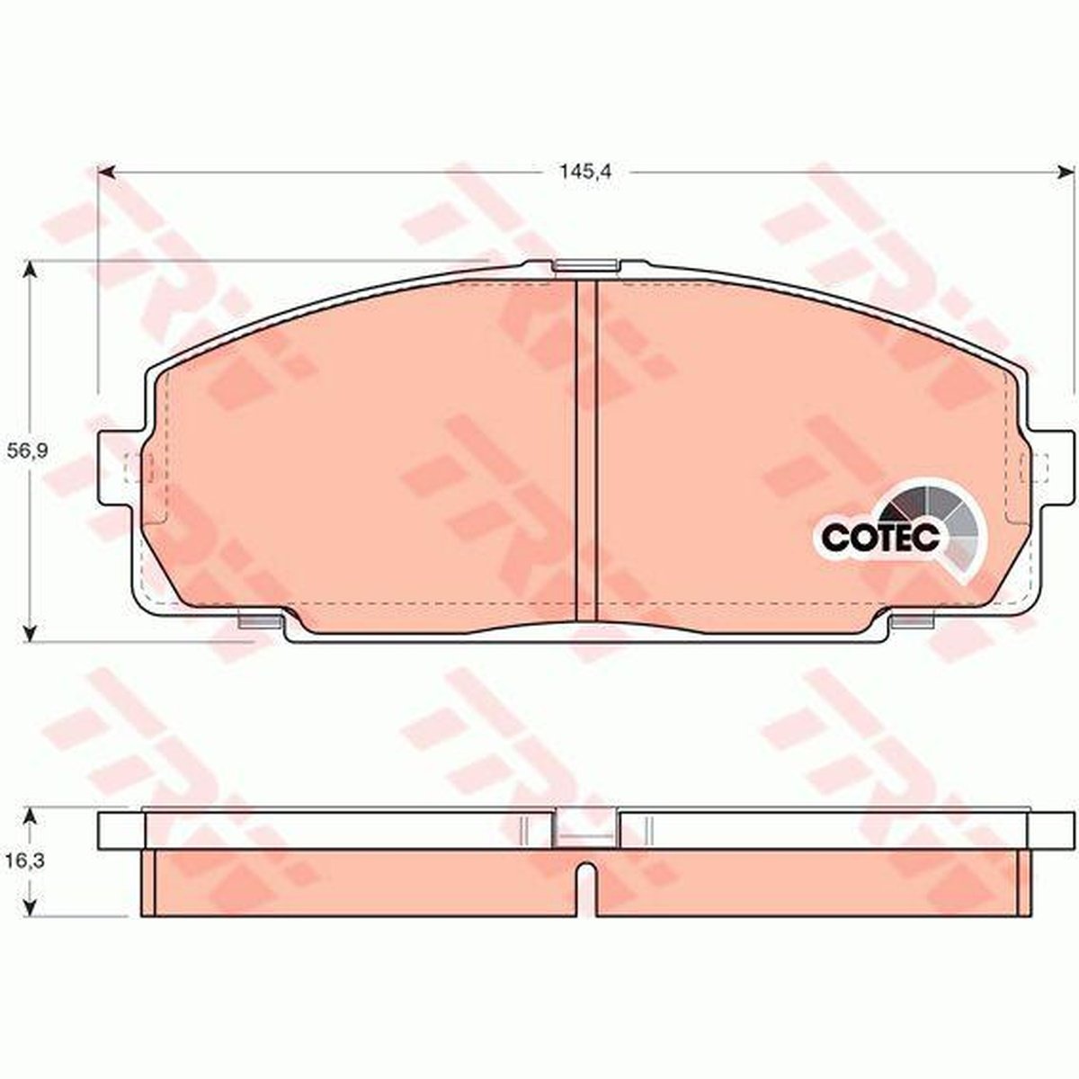 TRW DTEC Brake Pad Set Front GDB770DT
