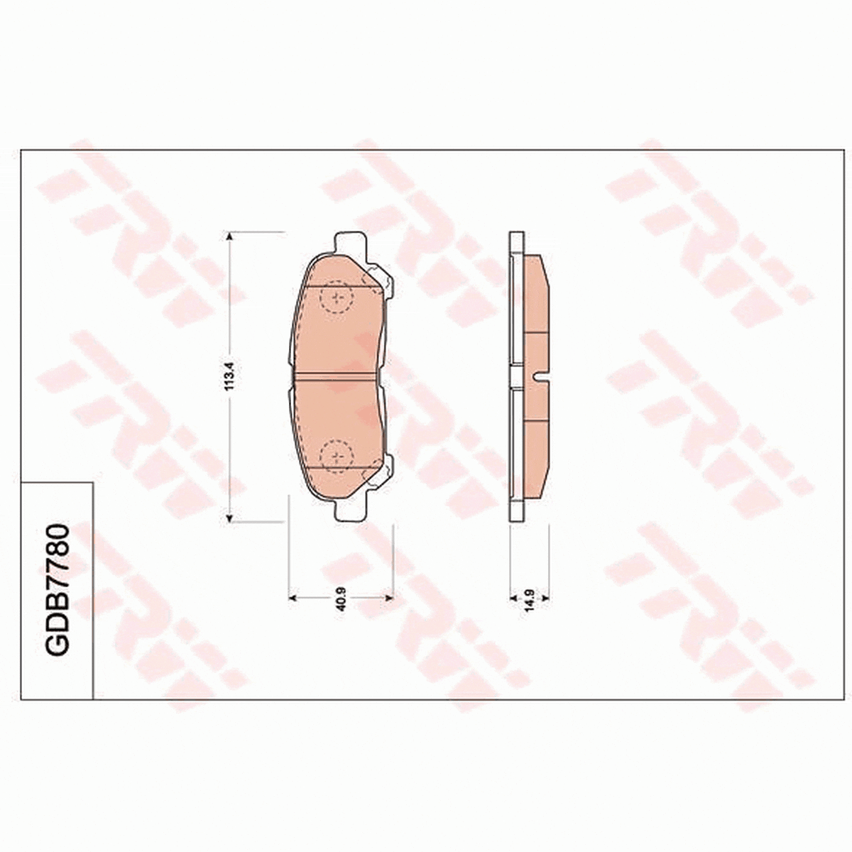 TRW DTEC Brake Pad Set Rear GDB7780DT