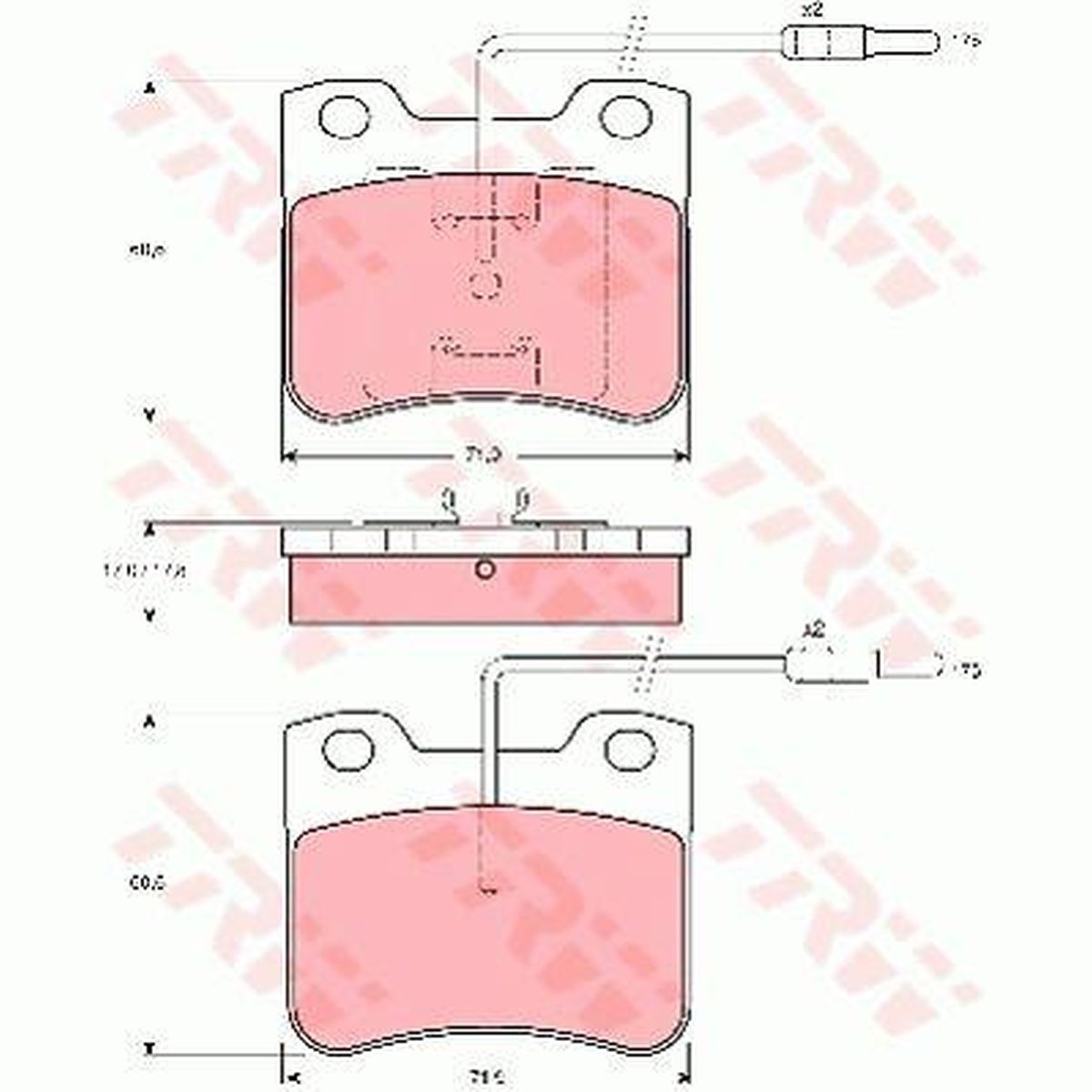 TRW Cotec Brake Pad Set Front GDB794
