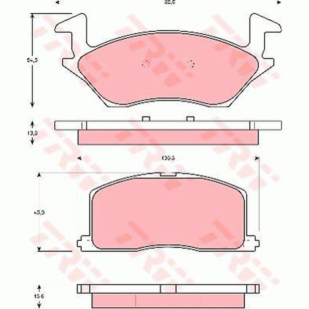 TRW DTEC Brake Pad Set Front GDB878DT