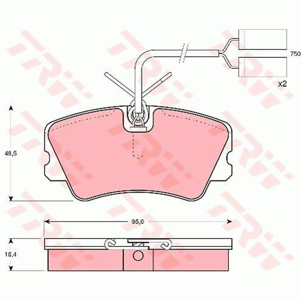 TRW Cotec Brake Pad Set Front GDB900