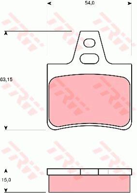 TRW Cotec Brake Pad Set Rear GDB986