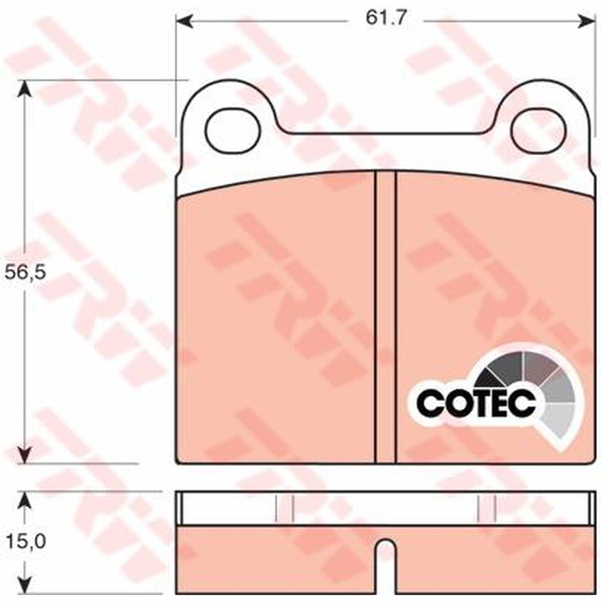 TRW Cotec Brake Pad Set Front GDB101
