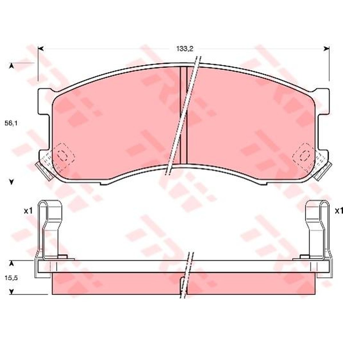 TRW Cotec Brake Pad Set Front GDB1037