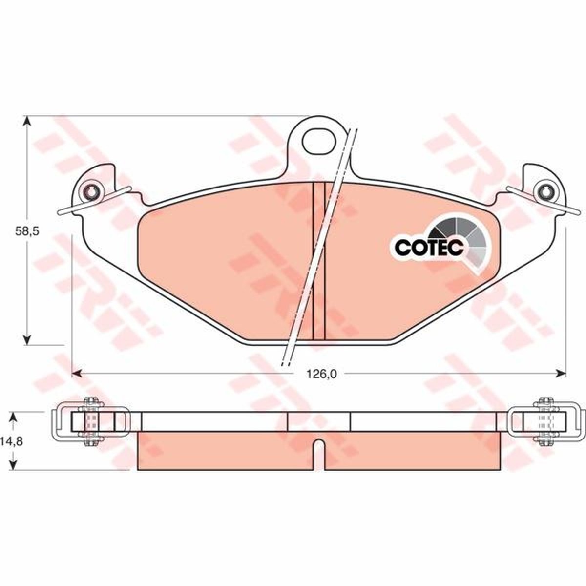 TRW Cotec Brake Pad Set GDB1041