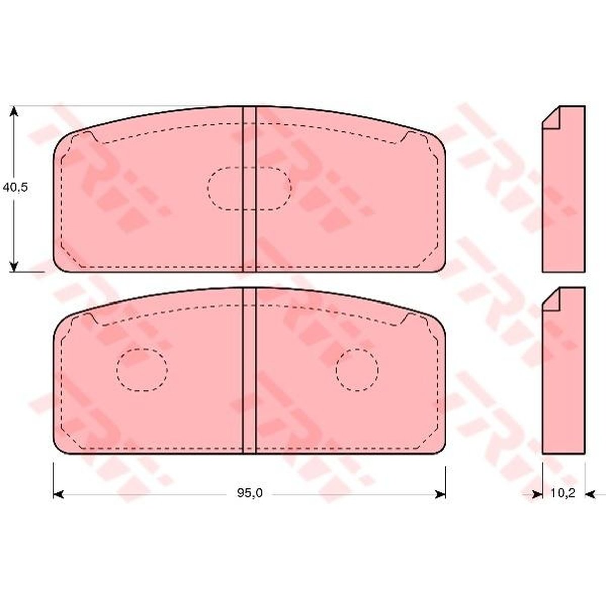 TRW Cotec Brake Pad Set Rear GDB109