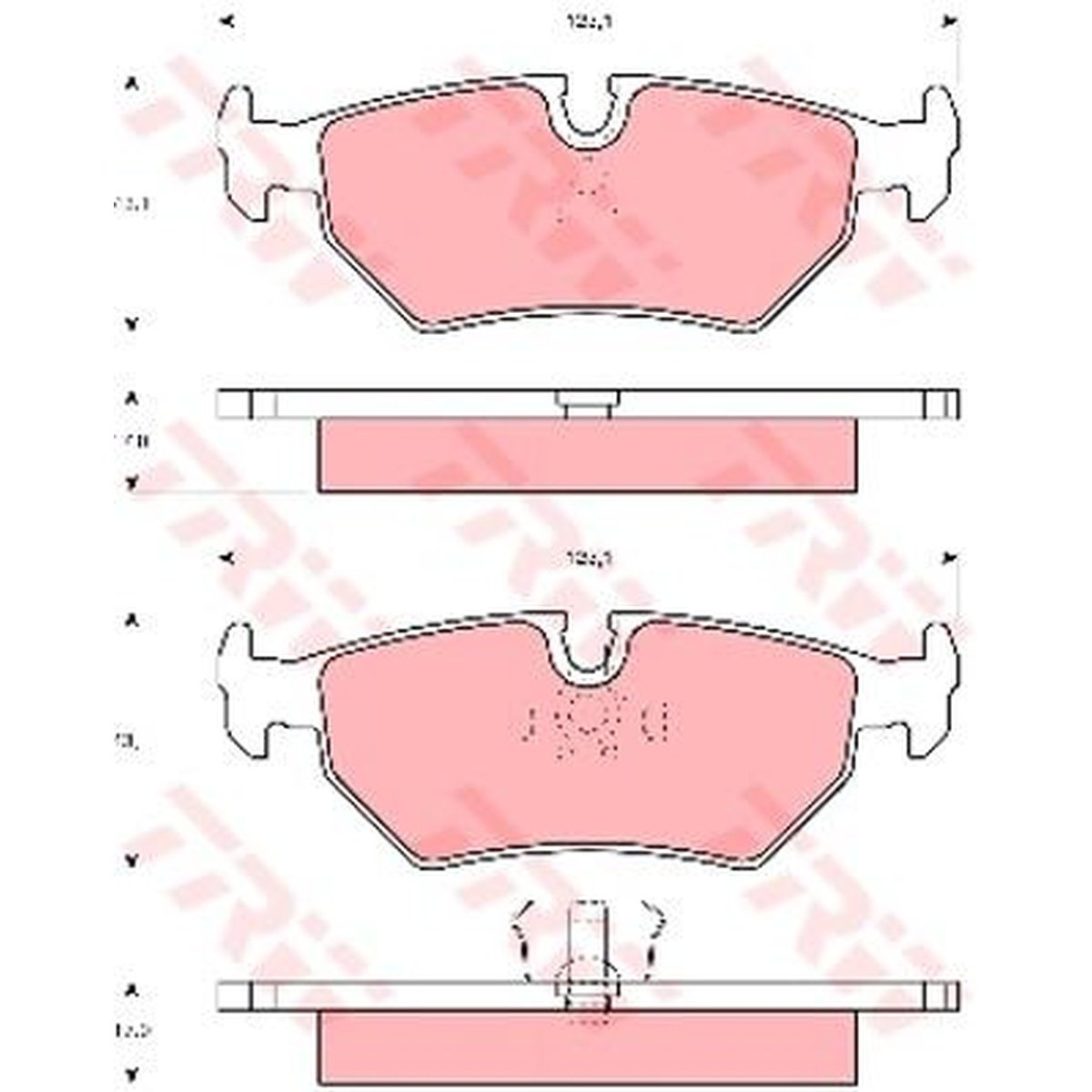 TRW Cotec Brake Pad Set Rear GDB1109