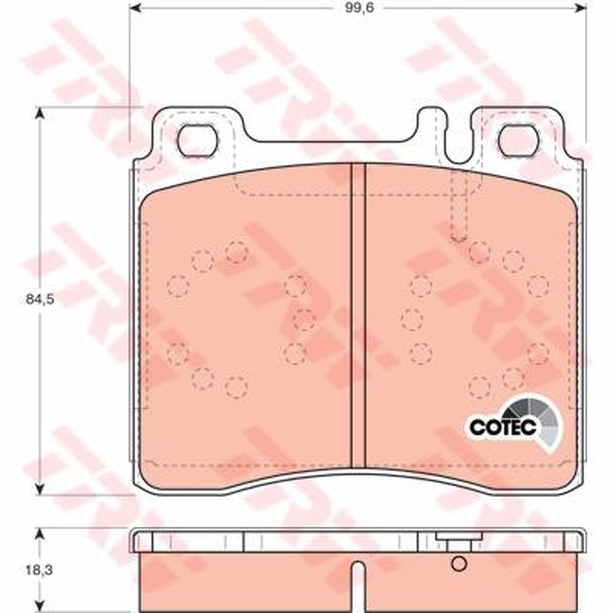 TRW Cotec Brake Pad Set Front GDB113