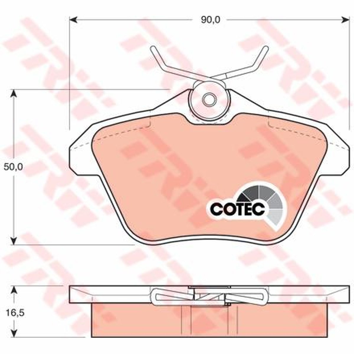 TRW Cotec Brake Pad Set Rear GDB1147