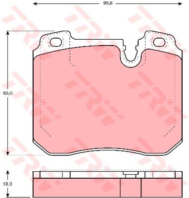 TRW Cotec Brake Pad Set Rear GDB1161