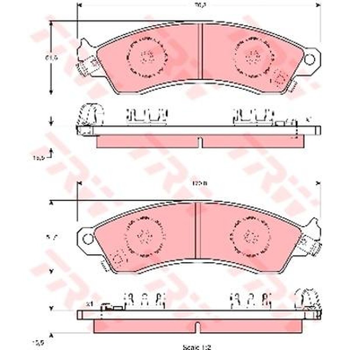 TRW Cotec Brake Pad Set Front GDB1226