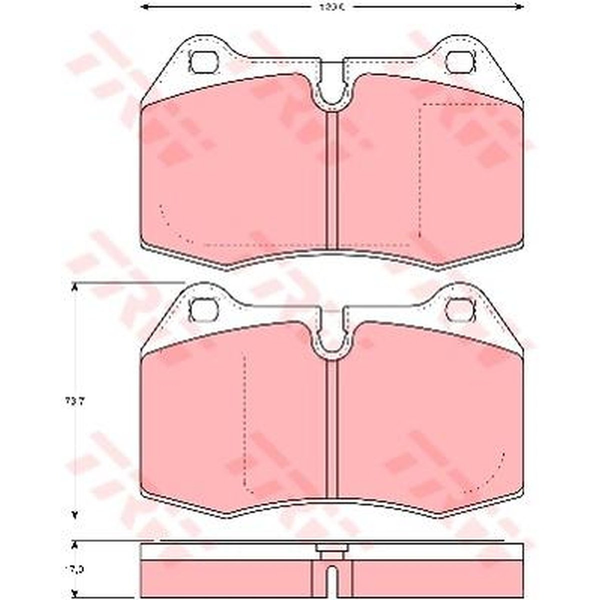 TRW Cotec Brake Pad Set GDB1269