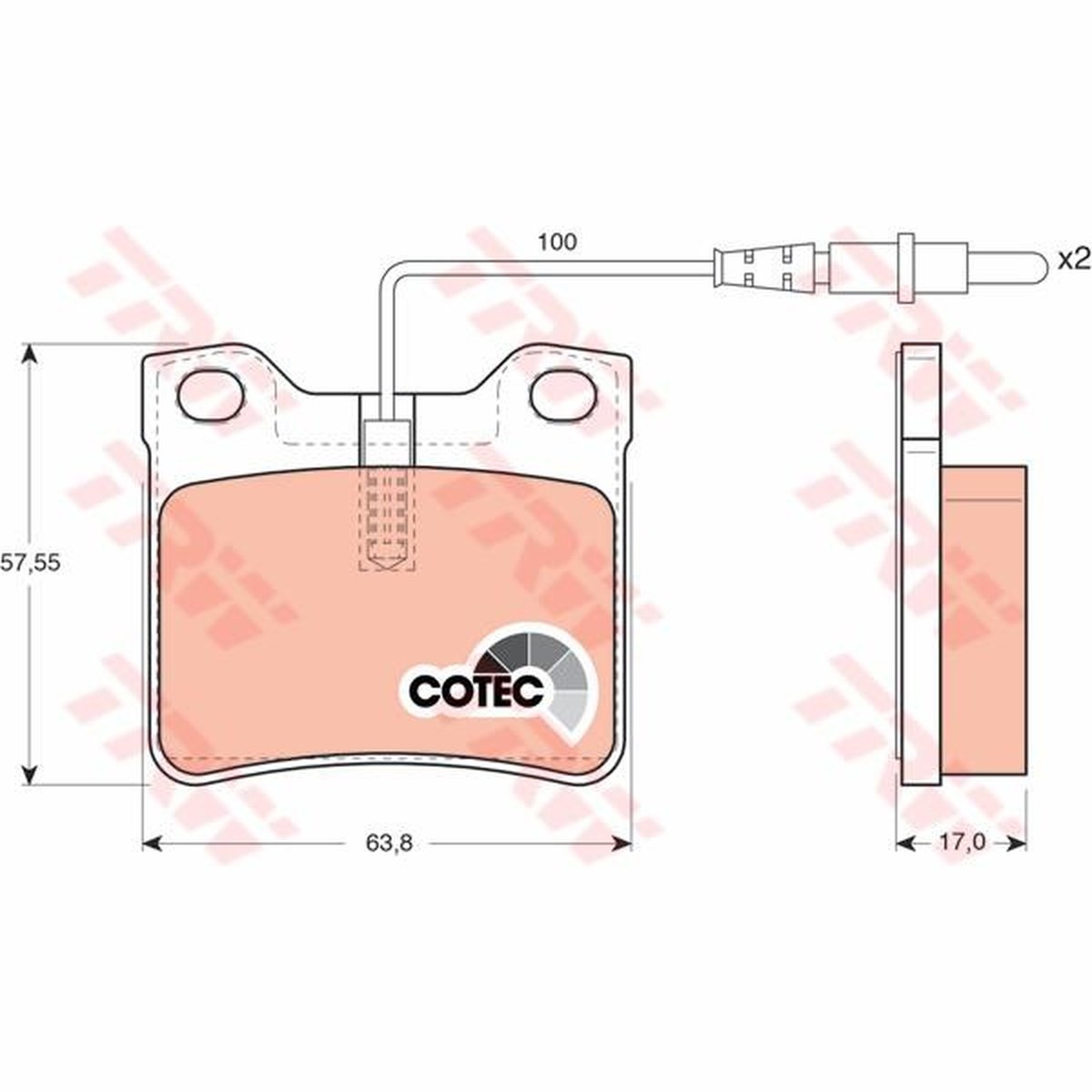 TRW Cotec Brake Pad Set GDB1289