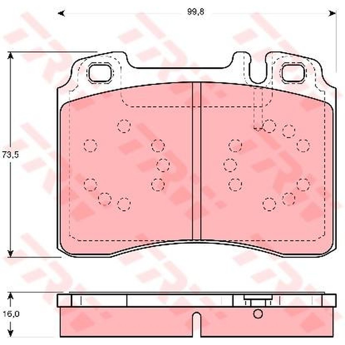 TRW Cotec Brake Pad Set Front GDB1318
