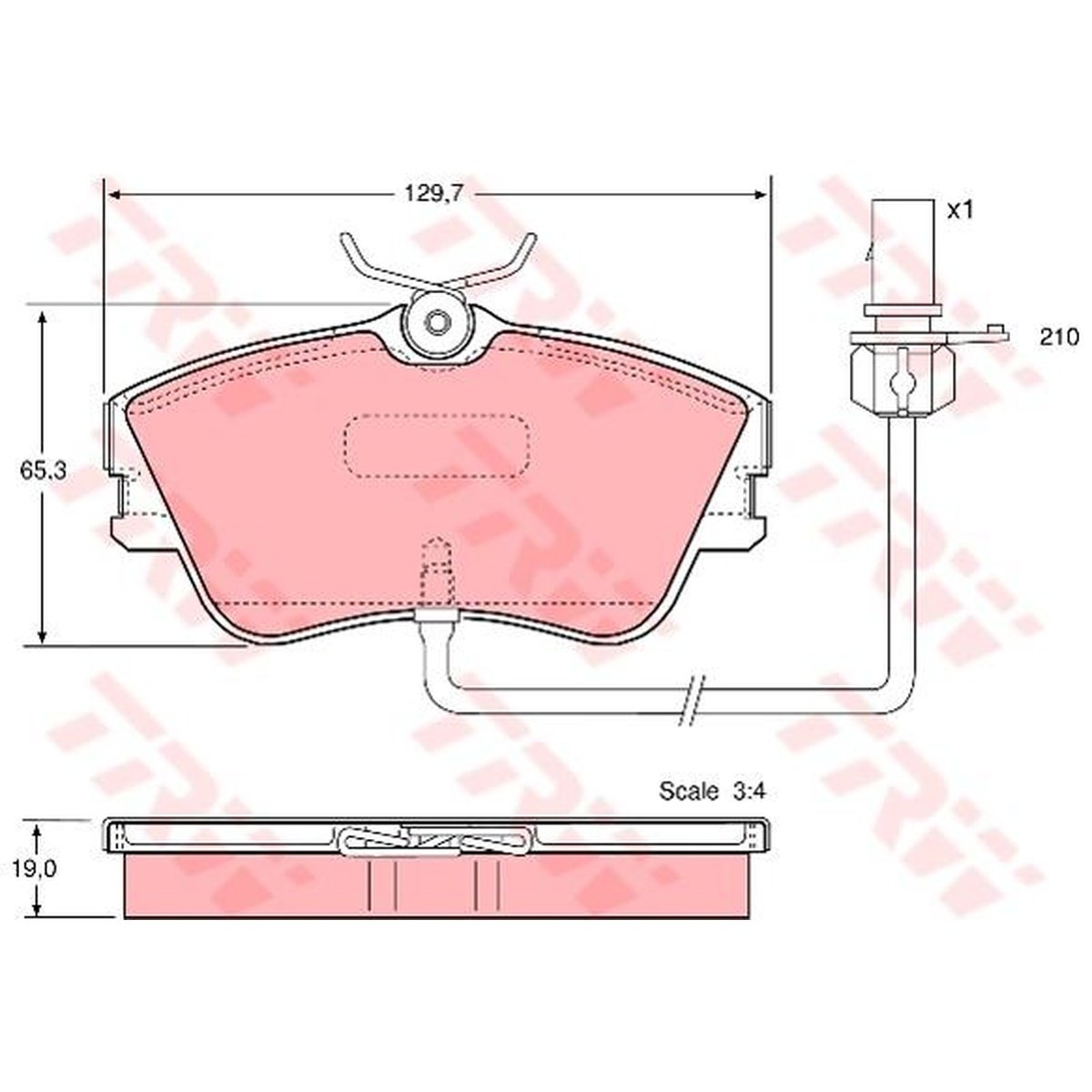 TRW Cotec Brake Pad Set Front GDB1367