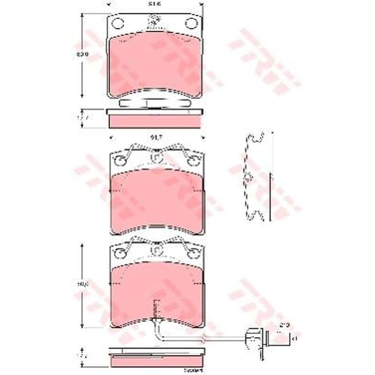 TRW Cotec Brake Pad Set Front GDB1368