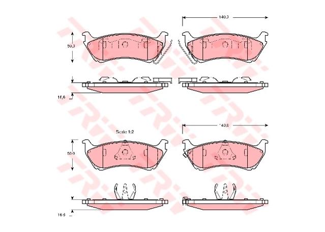 TRW Cotec Brake Pad Set Rear GDB1379