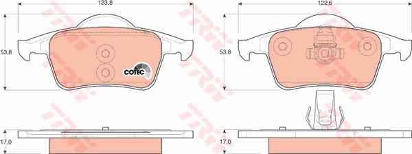 TRW Cotec Brake Pad Set Rear GDB1389