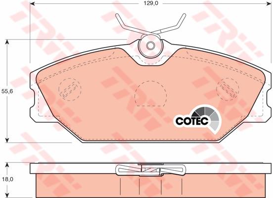 TRW Cotec Brake Pad Set Front GDB1405