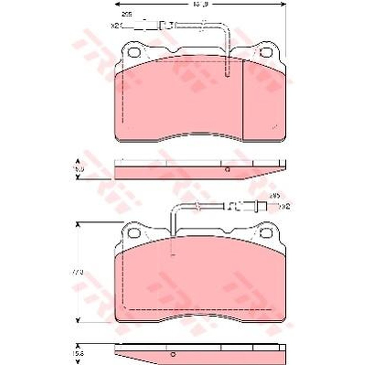 TRW Cotec Brake Pad Set Front GDB1431