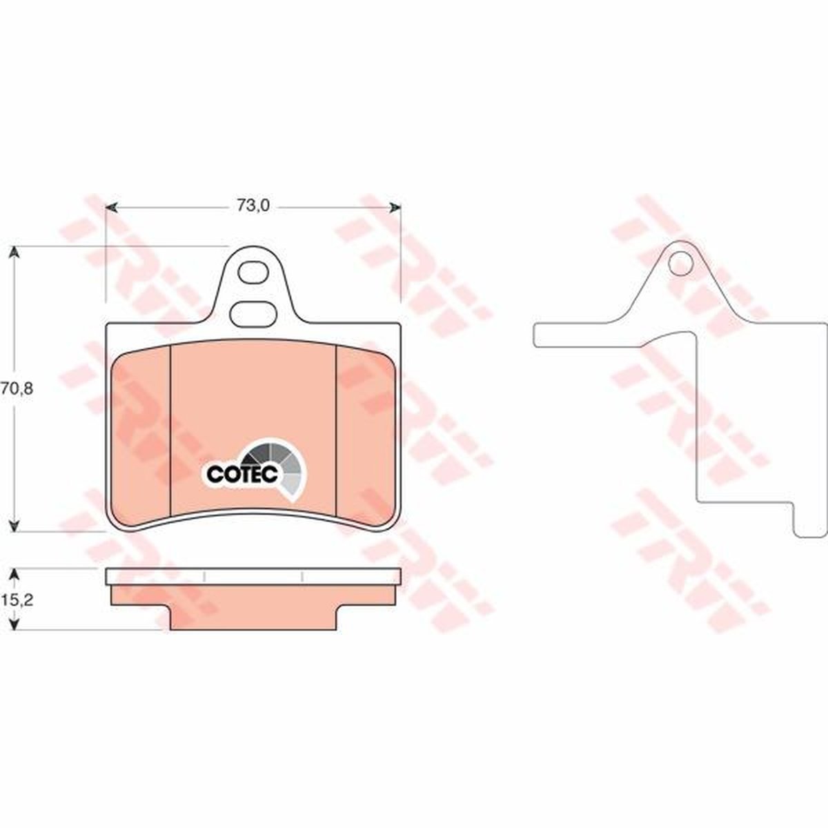 TRW Cotec Brake Pad Set Rear GDB1450