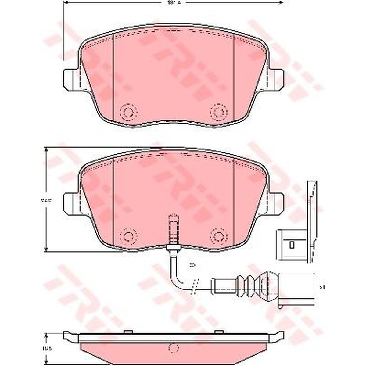 TRW Cotec Brake Pad Set Front GDB1472