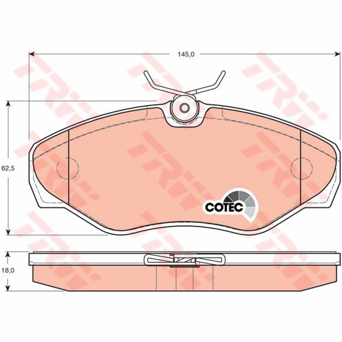 TRW Cotec Brake Pad Set GDB1478