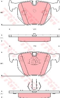 TRW Cotec Brake Pad Set Rear GDB1499